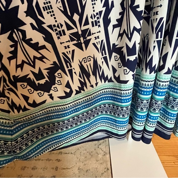 Loralette Plus Size 3X Maxi Dress Halter Tropical Open Back Beach - Picture 8 of 11